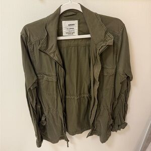 Sonoma Green Utility Jacket Lightweight Collared
